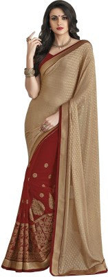 Bhavi Self Design Fashion Chiffon Sari