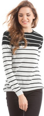 Prym Striped Round Neck Casual Women's Sweater