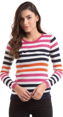 Prym Striped Round Neck Casual Women's Sweater